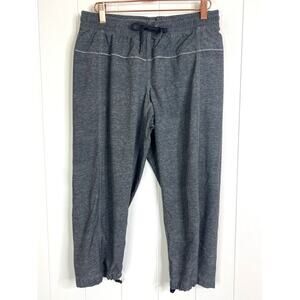 Lululemon Step Lively Crop Heathered Texture Printed Deep Coal Size 6